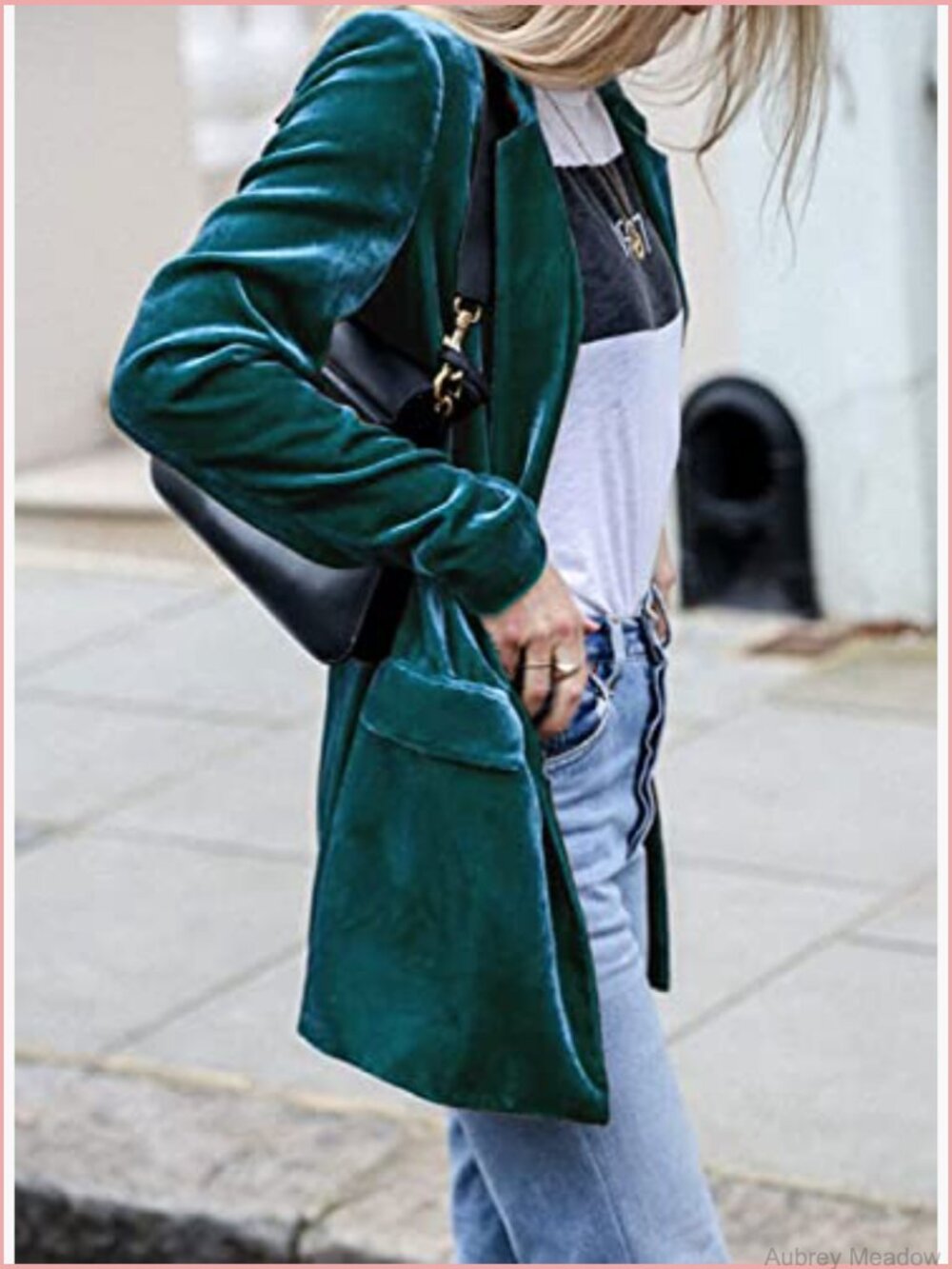 Women's Velvet Open Front Cardigan Long Sleeve Casual Coat - Picture 3 of 6